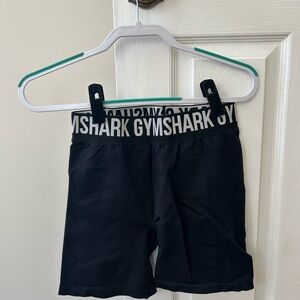 Gymshark Black and Gray Waistband Shorts